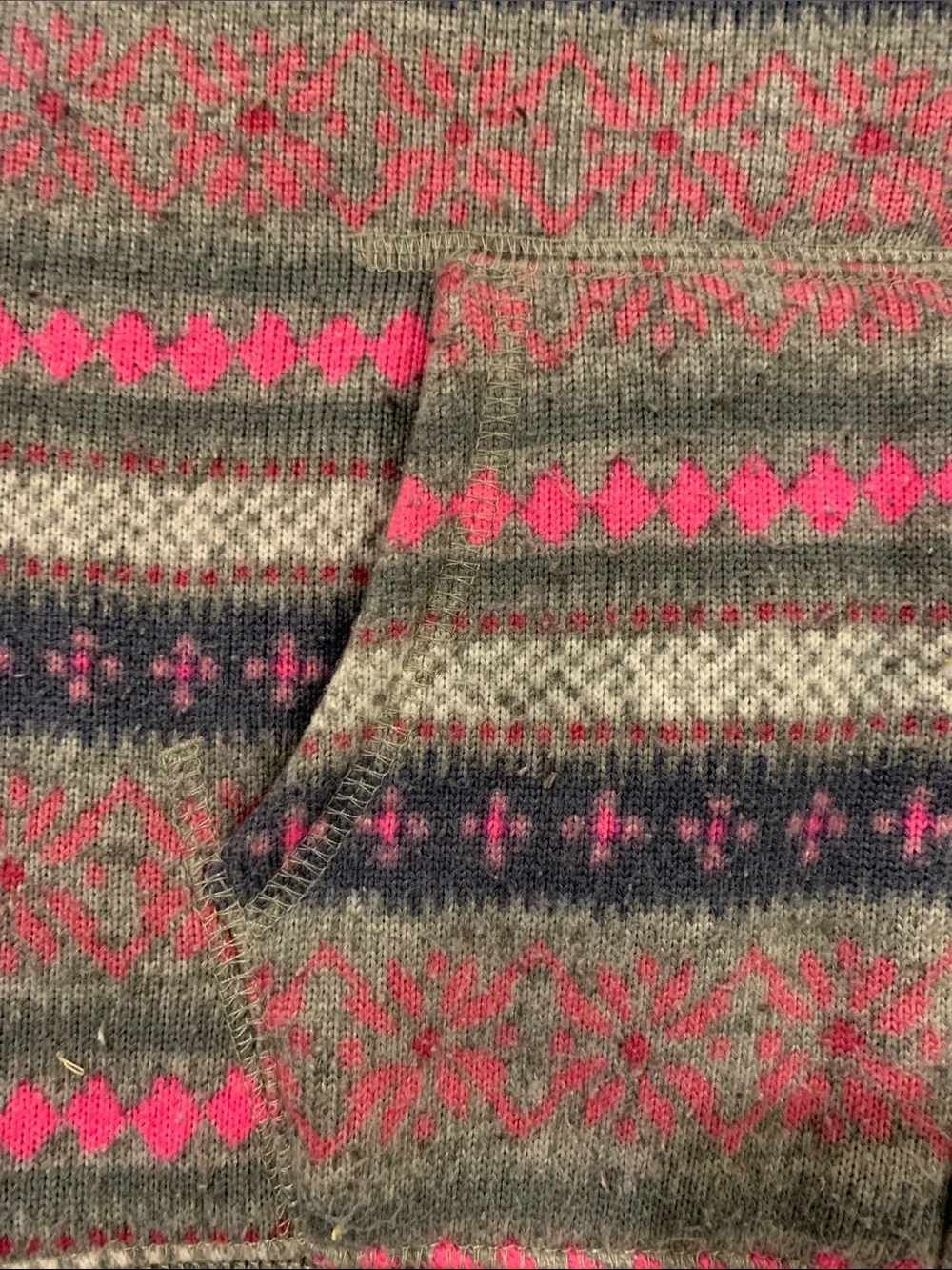 Oshkosh B’gosh Girls Fleece Lined Fair Isle Full Zip Hooded Sweater(Hoodie) 10​